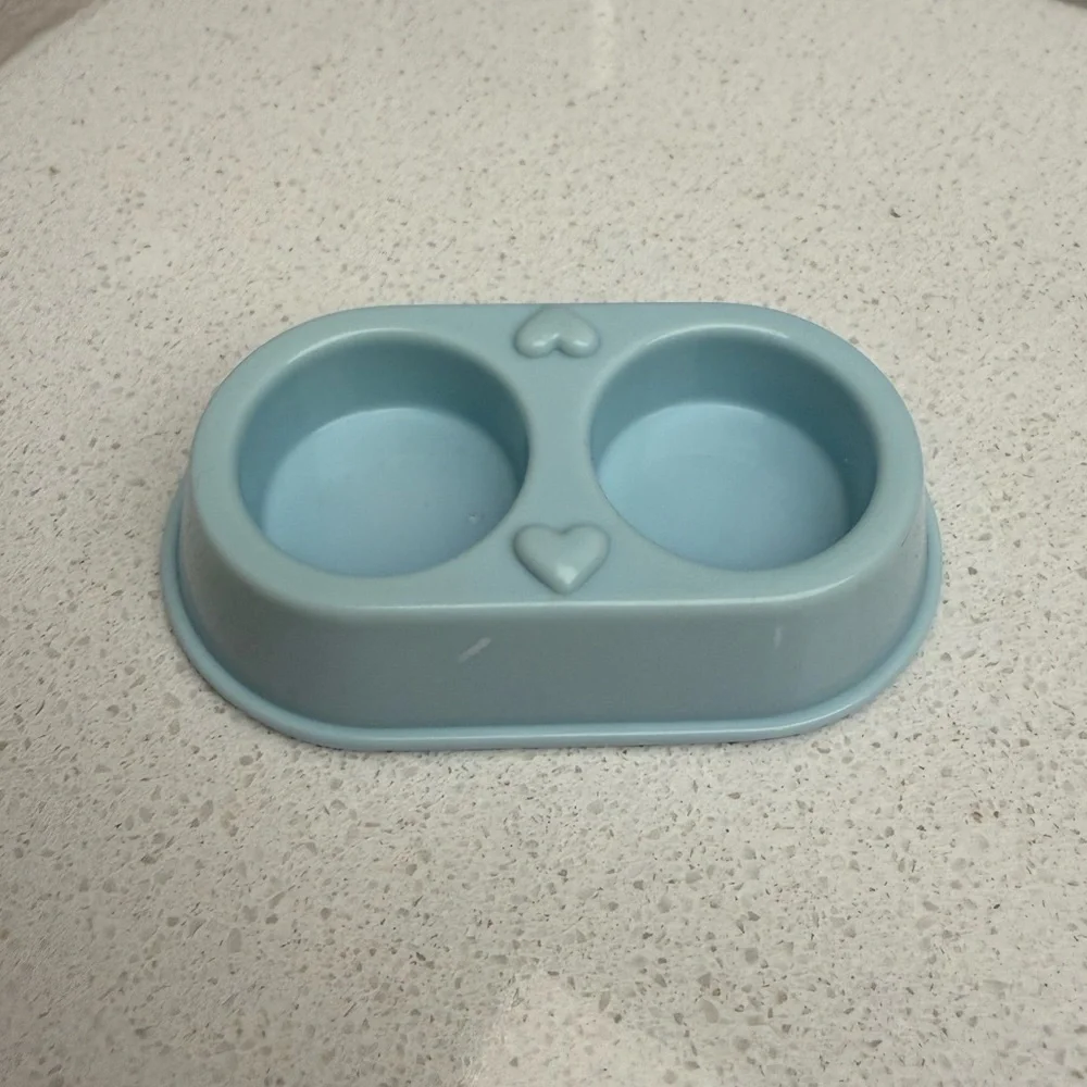 Vintage Playskool Victorian Dollhouse Blue Dog Dish 1990s
